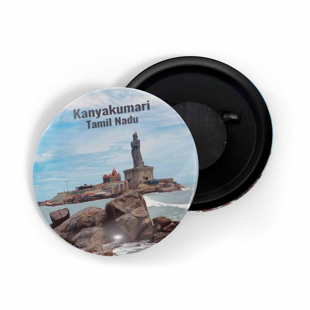 dhcrafts Fridge Magnet Multicolor Kanyakumari D1 Tamil nadu Tourist Place Glossy Finish Design Pack of 1 (58mm)